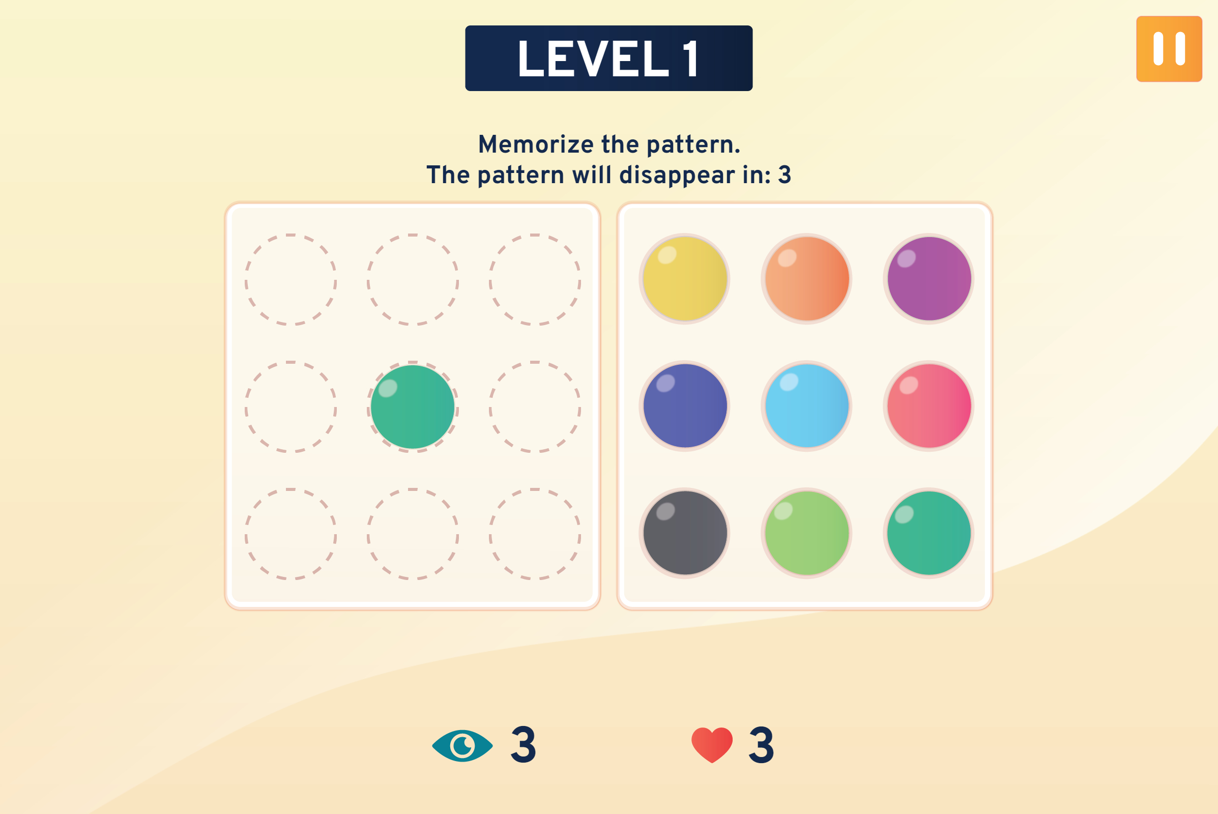 Visual Memory Drag Drop